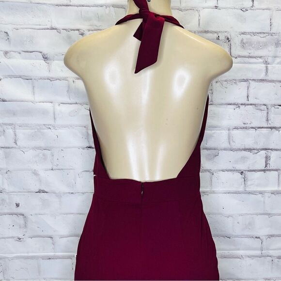 Dress The Population Burgundy Vanessa halter dress .NWOT size M - Picture 5 of 10